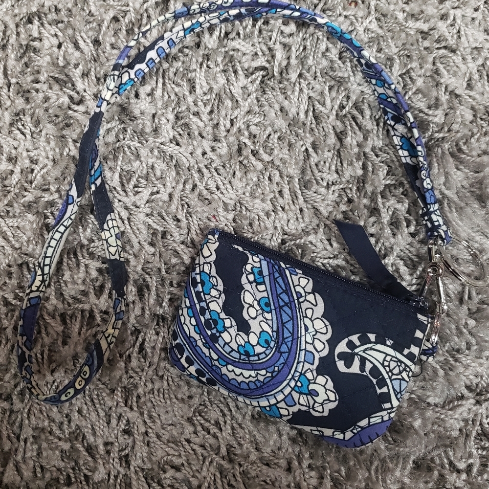 Vera Bradley ID wallet and lanyard